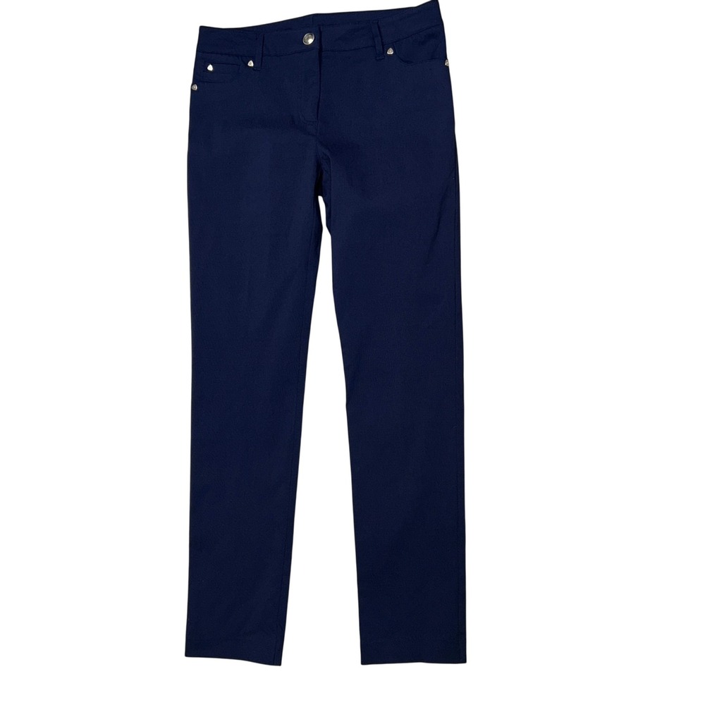 New Directions Women Slim Leg Blazer Pants Size 6‎ NWT Navy Office Professional